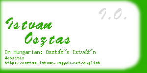 istvan osztas business card